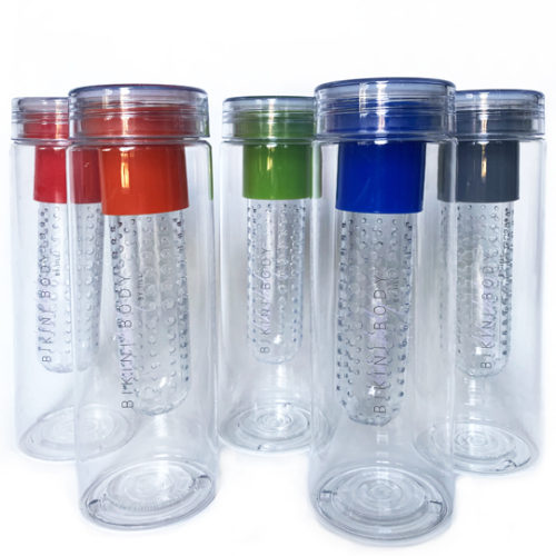 Bikinibody drinking bottle with fruit infuser. Many different colours.
